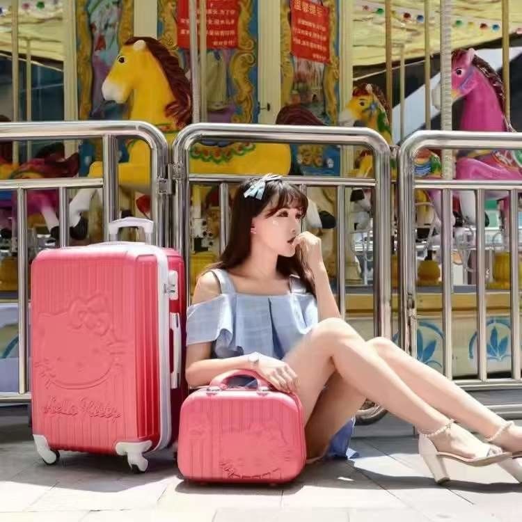 بيع بالجملة مخصصة ABS أمتعة ركوب السيارات سعر عظيم 4 عجلات كيس عربة 14/18/20/24 بوصة أطفال حقيبة سفر