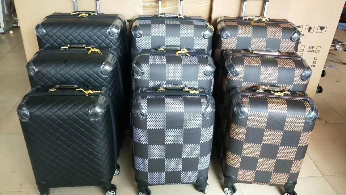 حقيبة 20/24/28 بوصة OEM شعار مخصص جلدية ألومنيوم عربة حقيبة أمتعة فاخرة