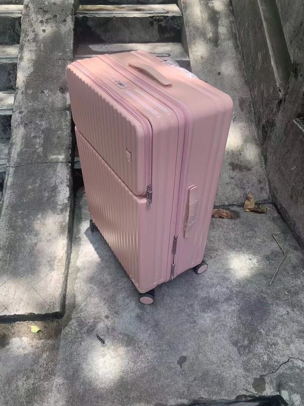 أمتعة عالية الجودة ABS PC صلبة تحمل على الأمتعة مع TSA وجيب الكمبيوتر المحمول مفتوح أمام 20/24/26 بوصة حقائب الأمتعة