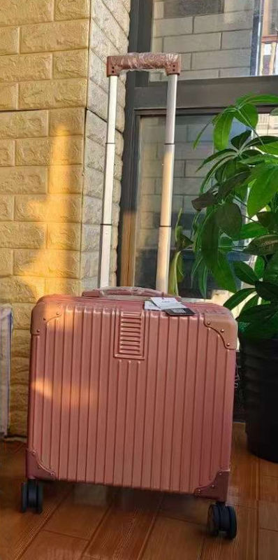 جودة جيدة عازمة على الخدش عربة حقيبة عمل جهاز كمبيوتر حقيبة 18 بوصة أربع عجلات صامتة الألومنيوم إطار حقيبة