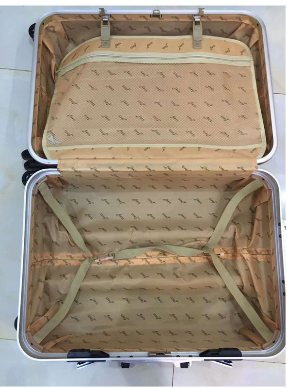 جودة عالية 4 عجلات مزدوجة قشرة صلبة لجهاز الكمبيوتر الألومنيوم الإطار Tsa قفل الكبار السفر الحقائب الحمراء الأمتعة